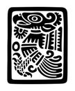 Cuauhtli, golden eagle symbol, and 15th day sign of the Aztec calendar