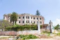Cuba Ambandoned and ruined bourgeois house on a street in Havana