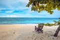 Cuba, Baracoa, Beach with blue water Royalty Free Stock Photo