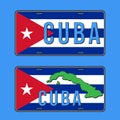 Cuba car number plate Royalty Free Stock Photo
