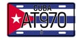 Cuba car plate design Royalty Free Stock Photo