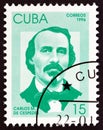 CUBA - CIRCA 1996: A stamp printed in Cuba shows Carlos de Cespedes, circa 1996.