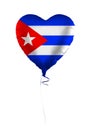 Cuba concept. Balloon with Cuban flag isolated on white background. Education, charity, emigration, travel and learning language Royalty Free Stock Photo