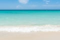 Cuba dream beach with wave foams Royalty Free Stock Photo