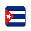 Cuba flag button vector illustration isolated on white background