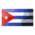 Cuba flag geometric design.