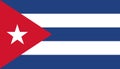 Cuba flag icon in flat style. Cuban national sign vector illustration. Politic business concept