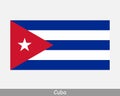 National Flag of Cuba. Cuban Country Flag. Republic of Cuba Detailed Banner. EPS Vector Illustration Cut File