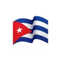 Cuba flag, vector illustration Royalty Free Stock Photo