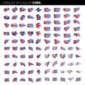 Cuba flag, vector illustration Royalty Free Stock Photo