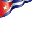 Cuba flag, vector illustration on a white background Royalty Free Stock Photo