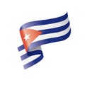 Cuba flag, vector illustration on a white background Royalty Free Stock Photo