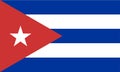 Cuba Flag vector isolated on transparent background. It is also known as La Estrella Solitaria