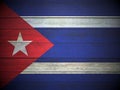 Cuba flag wooden planks