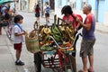Cuba fruit vendor Royalty Free Stock Photo