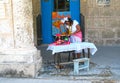 Happy fortuneteller in Havana Cuba