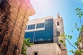 Cuba, Havana, two buildings nearby - old and modern Royalty Free Stock Photo