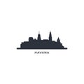 Cuba Havana cityscape vector logo