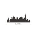 Cuba Havana cityscape vector logo