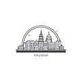 Cuba Havana cityscape vector logo