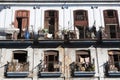 Cuba, Havana, old balconies Royalty Free Stock Photo