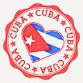 Cuba heart flag logo.