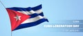 Cuba liberation day greeting card, banner vector illustration.