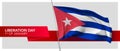 Cuba liberation day vector banner, greeting card