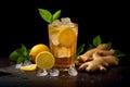 Cuba Libre or long island iced tea cocktail with strong drinks Royalty Free Stock Photo