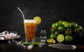 Cuba Libre - Traditional Rum Drink with Lemon and Coke Royalty Free Stock Photo