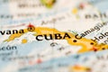 Cuba Map Royalty Free Stock Photo