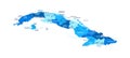 Cuba map. Cities, regions. Vector Royalty Free Stock Photo