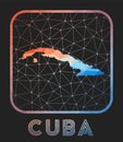 Cuba map design. Royalty Free Stock Photo