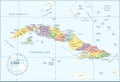 Cuba map - highly detailed vector illustration Royalty Free Stock Photo