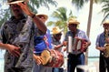 Musicians playing local songs for the holiday makers at Varadero Beach Royalty Free Stock Photo
