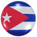 Cuba national flag button