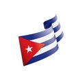 Cuba flag, vector illustration on a white background Royalty Free Stock Photo