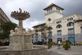 Cuba. Old Havana. Sierra Maestra Havana and fountain of lions on San Francisco Square