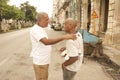 CUBA OLD HAVANA STREET SCENE TWO FRIENDS
