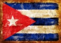 CUBA old painted flag