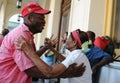 Cuba: Old people dancing on the street and main square of Santa Clara