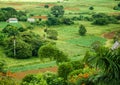 Cuba,Pinar del Rio, farm fields, countryside, landscape, farm houses, greenery, Pina del Rio Royalty Free Stock Photo