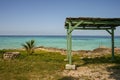 Cuba - Playa Larga - Beachside Hut - A rustic wooden structure overlooking the ocean Royalty Free Stock Photo
