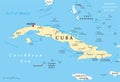 Cuba Political Map Royalty Free Stock Photo