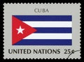 CUBA - Postage Stamp of Cuba national flag