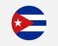 Cuba Round Flag