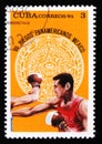 Cuba shows boxing, devoted to 7th american youth games in Mexico, circa 1975