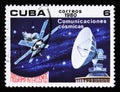 Cuba shows Comunication in space, Space Program of the Soviet Union, Intercosmos, circa 1980