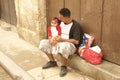 CUBA STREET SCENE FATHER WITH HIS DAUGHTER