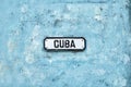 Cuba streetsign at Havana